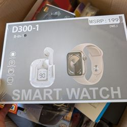 Smart Watch With Earbuds 