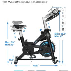 Exerpeutic Exerpeutic Bluetooth Indoor Cycling Smart Exercise Bike