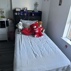 Bed frame with mattress