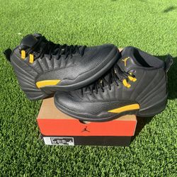 Jordan 12 Retro Black Taxi Gold - Size 9 mens