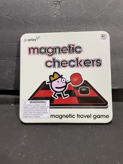 Magnetic Checkers Go Play Brand New 
