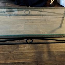 Glass Table And Glass Coffee Table 