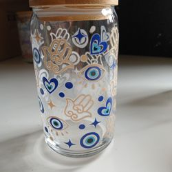 Handmade "Evil Eye" Glass Cup