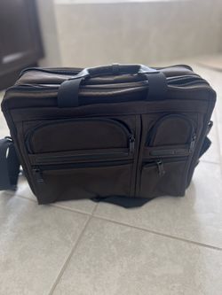 TUMI Alpha Ballistic Brown Expandable Briefcase