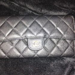 Chanel Classic Caviar Long Wallet 