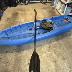 One Person Kayak With Paddle