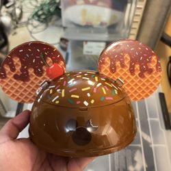🍦 Disneyland Mickey Sundae Popcorn Bucket – Ice Cream Waffle Ear Container