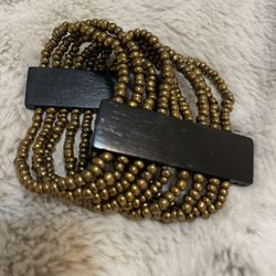 Beaded Wooden Bracelet 