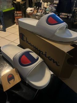Size 13 Men's Champion IPO Slides 'White'