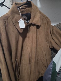 Brown Suede Zip-Up Jacket