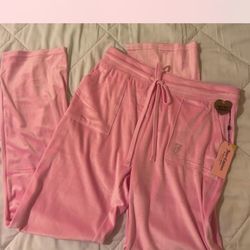 Juicy Couture Pink Velour Track Pants – NWT