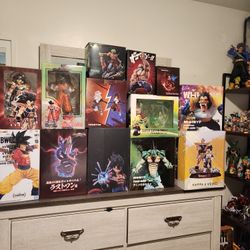 Dragon Ball Figures,  If You Like To Know A Price Feel Free To Ask.  All Different Prices, Different Sizes Too.