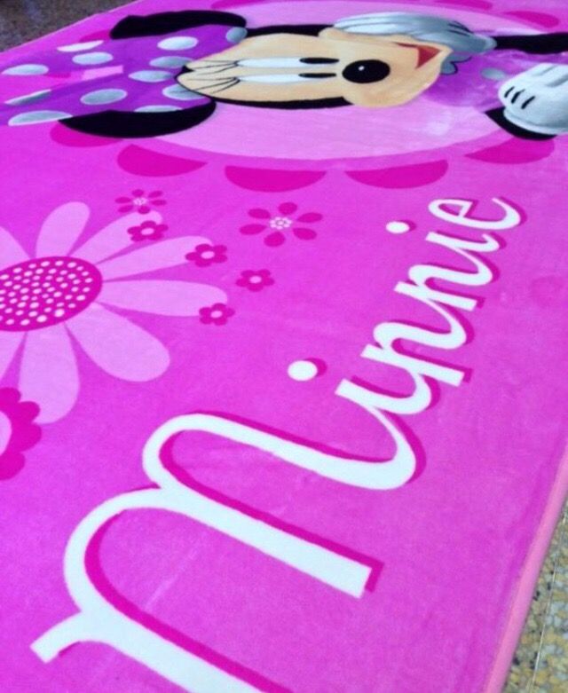 Large Disney Minnie Mouse 54"x80" Non Slip Area Rug Carpet Children Play