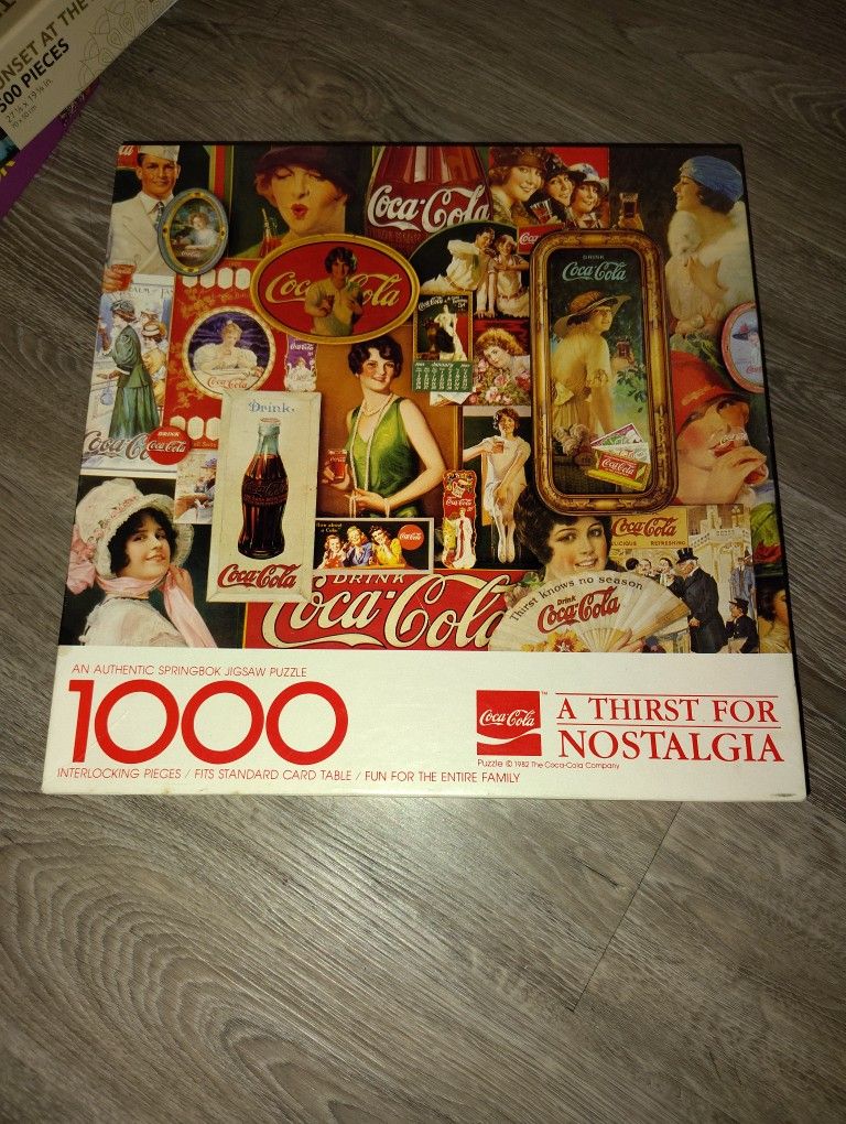 Vintage 1992 Springbok Coca-Cola Puzzle "A Thirst For Nostalgia" 1000pc COMPLETE