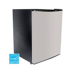 2.4 cu.ft. Mini Refrigerator in Stainless Steel w/Black without Freezer