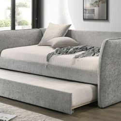 Brand New Grey Twin Size Daybed w Trundle Bed 