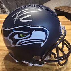 RUSSELL WILSON SIGNED MINI HELMET!