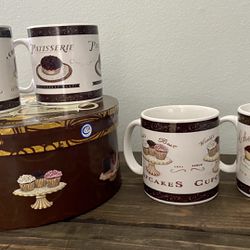 Oneida Coffee Mugs Sweets Angela Staehling Set Of 4 Original Packaging Gift Box