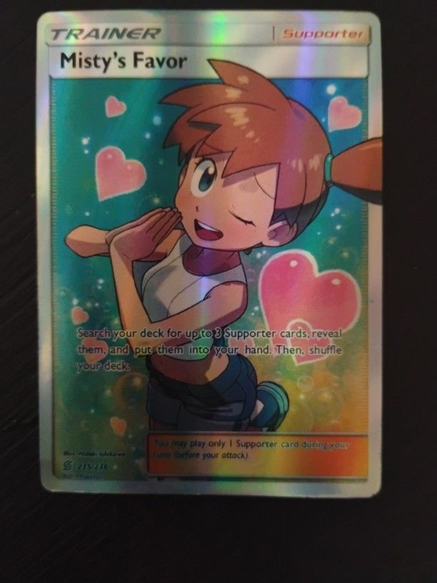 2019 Pokemon Trainer " Misty's Favor " Pokemon United Minds , Rare