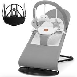 HKAI Baby Bouncer, Portable Baby Bouncer Seat for Babies 0-18 Months