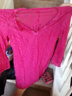 hot pink lacey nightgown med-large