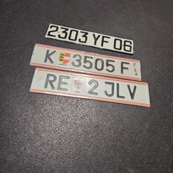Euro European License Plates