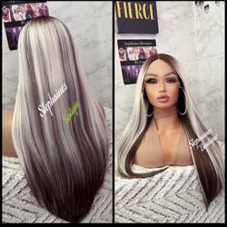 Human Hair Blended Lace Front Wig 