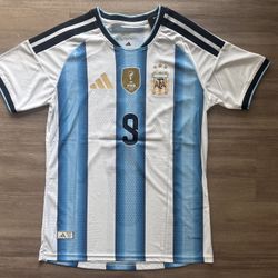 Argentina Home Jersey 2026 Size L (J.Alvarez 9) Player Versión 