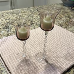 Two Matching Candle Holders 