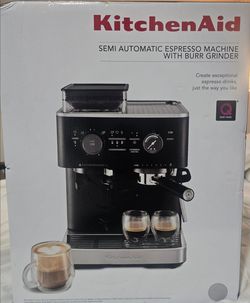 Kitchen Aid Semi Automatic Espresso Machine w/ Burr Grinder