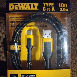DeWALT TYPE C to A 10ft  CABLE