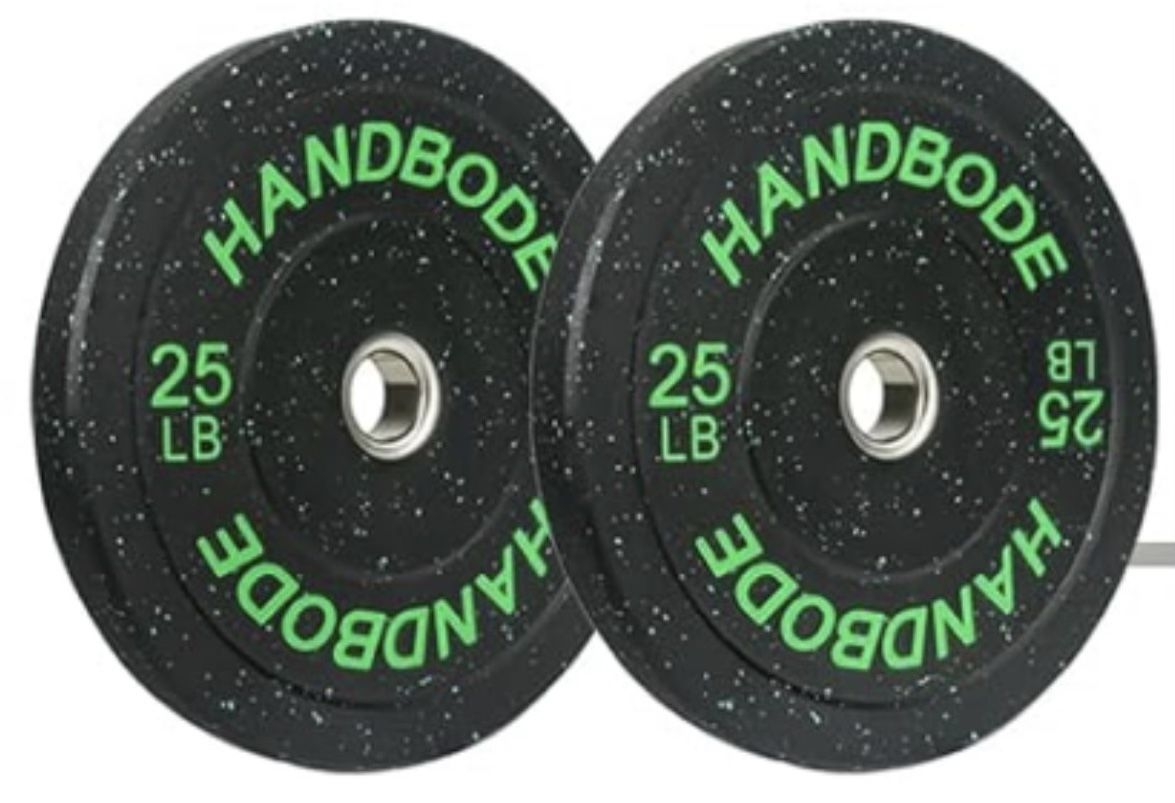 A pair of 25 pounds bumper weight