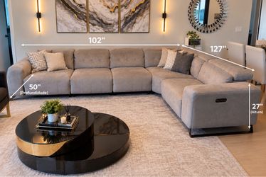 Large L-Shaped Power Recliner Sectional Sofa