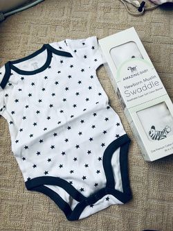 New Newborn Onesie and Blanket