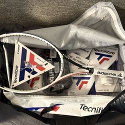 HUGE SET of Tecnifibre Tennis Racquet, Bag, & Accessories