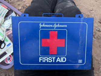 Vintage Johnson & Johnson Metal First Aid Kit