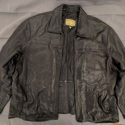 Black Leather Jacket (Boston Harbour) – Men’s XXL -$30