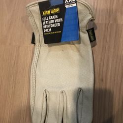 Full Grain Leather Grip Gloves With Reinforced Palm