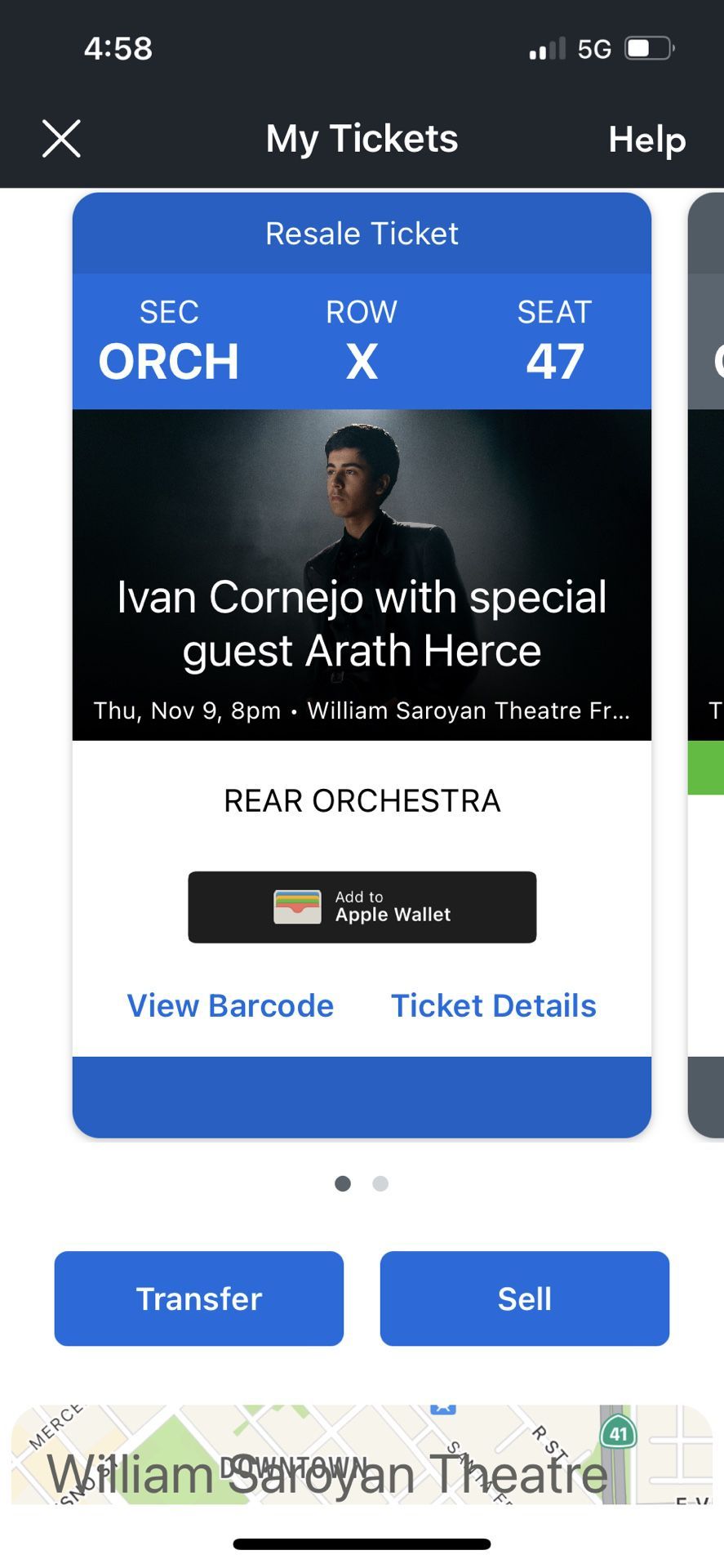Ivan Cornejo Ticket