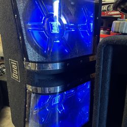 DUAL Subwoofers Combo 2-12” With Blue Led Light