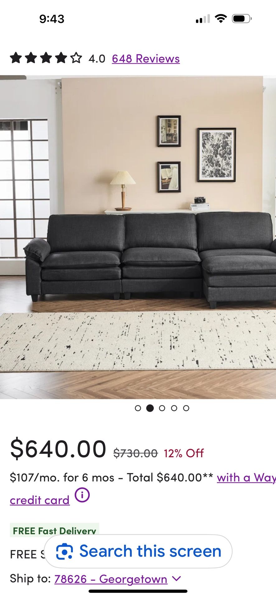 Couch With Ottoman
