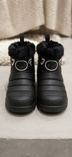 Black Faux Fur Lined Ankle Snow Boots size 6/8/9