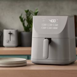 CRUXGG 6QT Air Fryer Gray 1500W Electric