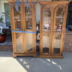2 Curios  Cabinets with glass shelf’s