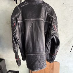 Heavy leather Motorcycle Jacket XL
