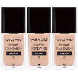 4 Pieces Of Wet n Wild Photo Focus Dewy Foundation Rose Ivory