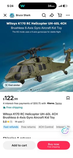 RC UH-60L Helicopter, Brushless Motor, 6-Axis Gyro