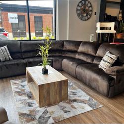 Reclining Sectional In Stock For Fast Delivery 