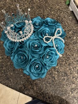 Teal Eternal Flowers 