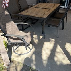 Patio table and chairs